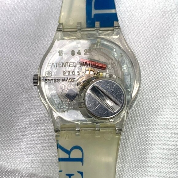 Swatch Daimler Chrysler Vintage Collectible Promotional Wristwatch Clear/Blue - Picture 2 of 13
